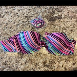 VS Multicolor Stripe Bandeau Top - 34a - Like New